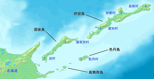 北方領土の地図